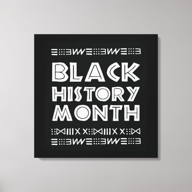 Black History Month entwirft afrikanische Grafik Leinwanddruck (Vorderseite)