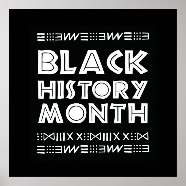 Black History Month entwirft afrikanische Grafik Poster (Vorne)