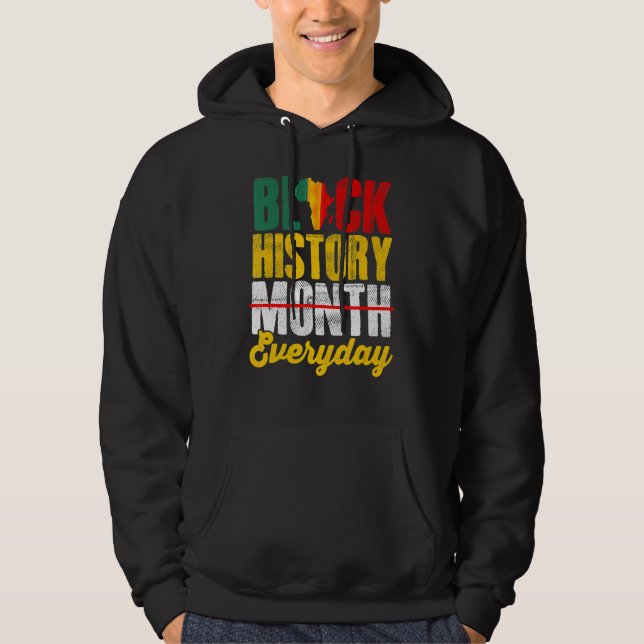 Black History Month Everyday African Melanin Black Hoodie (Vorderseite)