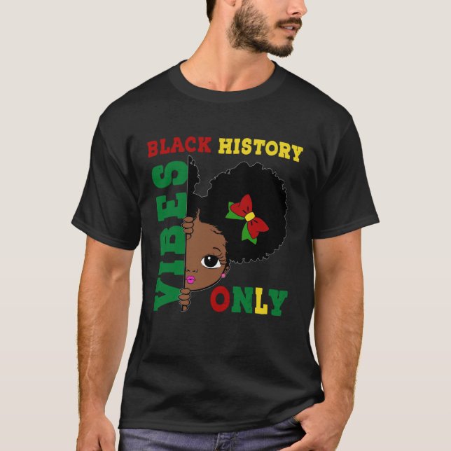 Black History Month Feb 2022 African American Girl T-Shirt (Vorderseite)