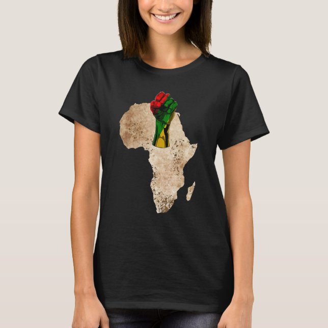 Black History Month Fist African Afro Pride Women  T-Shirt (Vorderseite)