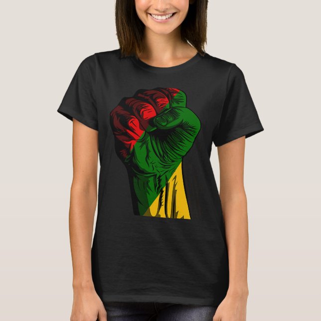 Black History Month Fist Black Power Africa Women  T-Shirt (Vorderseite)