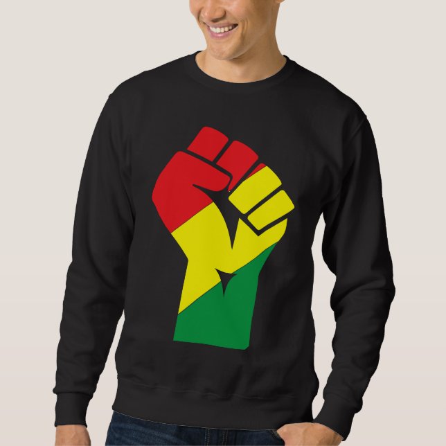 Black History Month Fist Black Power African Ameri Sweatshirt (Vorderseite)