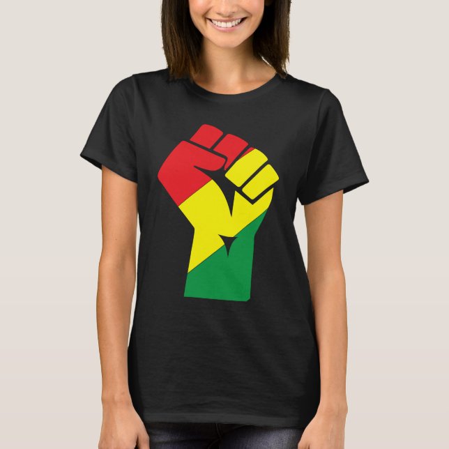 Black History Month Fist Black Power African Ameri T-Shirt (Vorderseite)