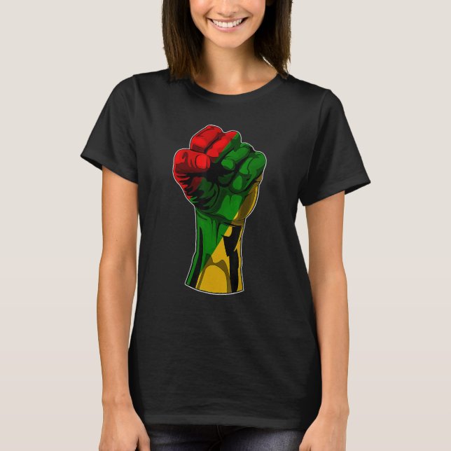 Black History Month Fist Black Power African Women T-Shirt (Vorderseite)