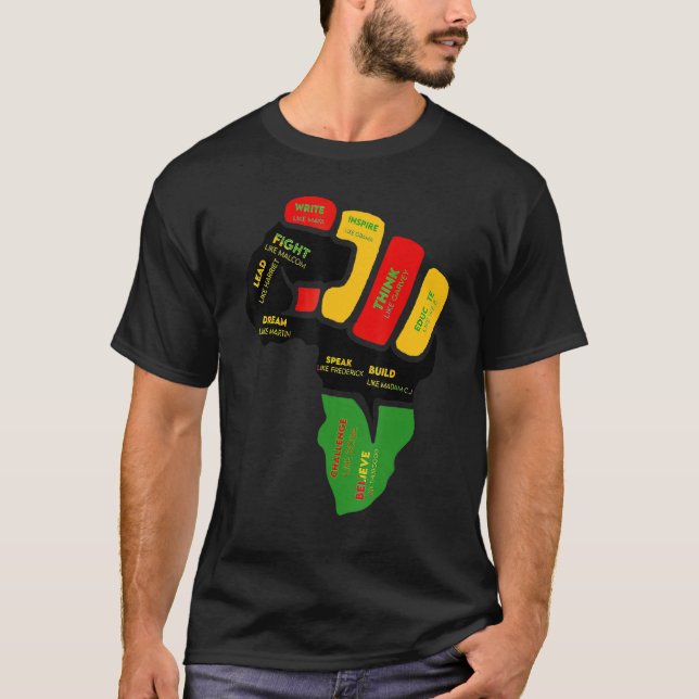 Black History Month Fist Black Power African Women T-Shirt (Vorderseite)