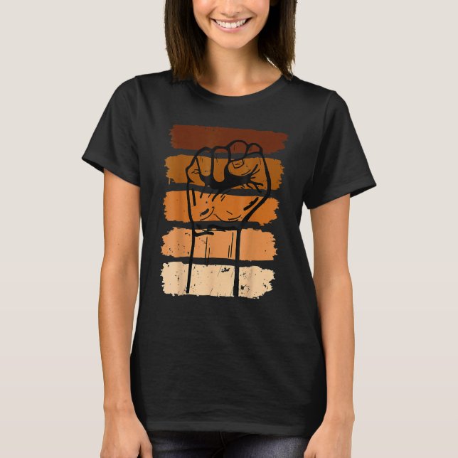 Black History Month Fist Gift Women Men Kids_1 T-Shirt (Vorderseite)