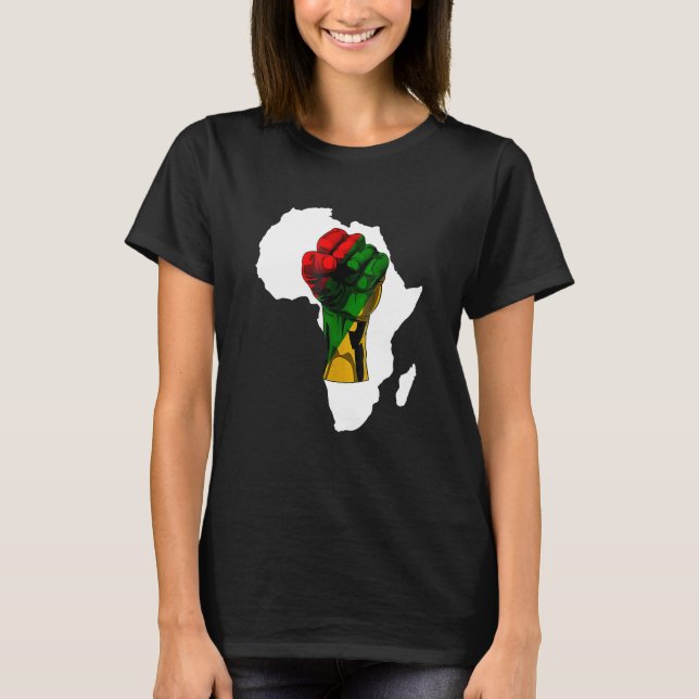 Black History Month Fist Women Men Kids T-Shirt (Vorderseite)