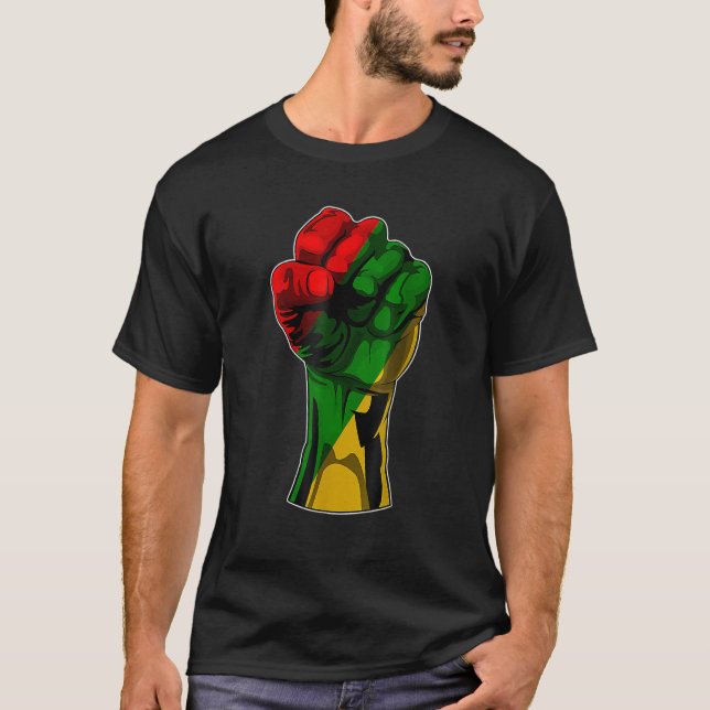 Black History Month Fist Women Men Kids T-Shirt (Vorderseite)