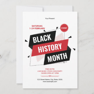 Black History Month Flyer Template Einladung
