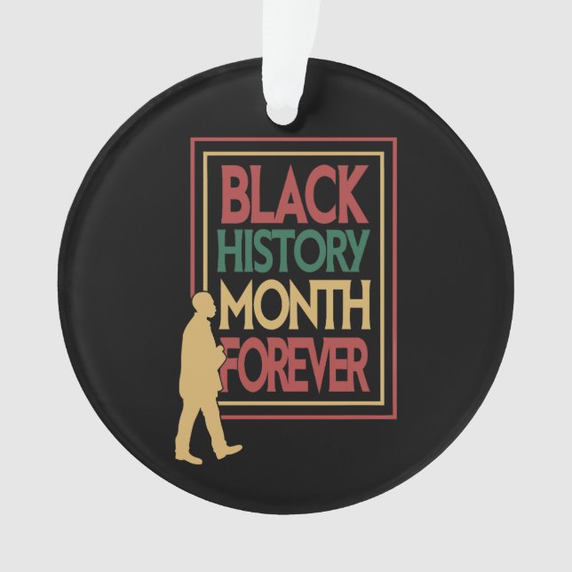 Black History Month Forever Typografie Ornament (Vorderseite)