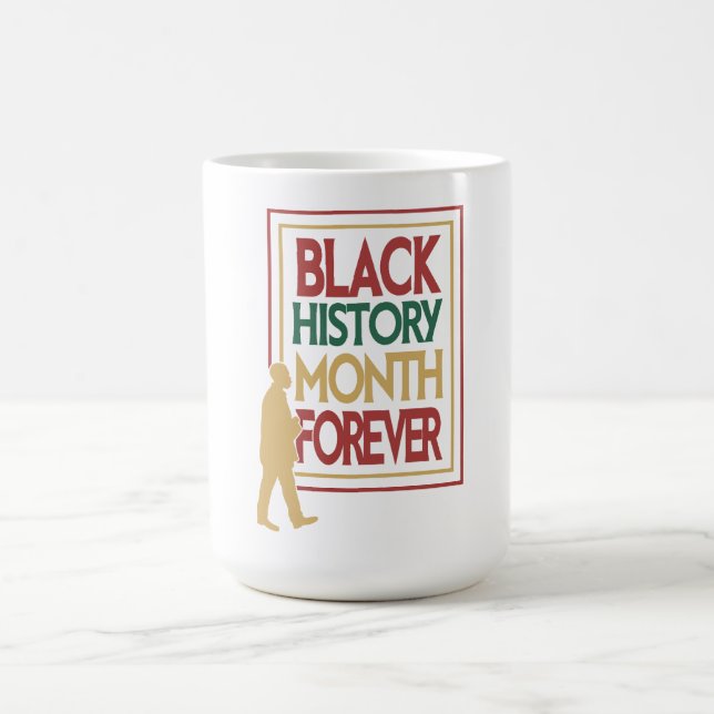Black History Month Forever Typography Kaffeetasse (Mittel)