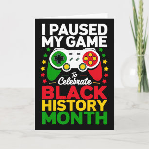 Black History Month Gamer Afroamerikaner Gaming Karte
