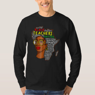 Black History Month Girls Africa Map Teachers Girl T-Shirt