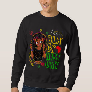 Black History Month Girls African Woman Afro Ameri Sweatshirt