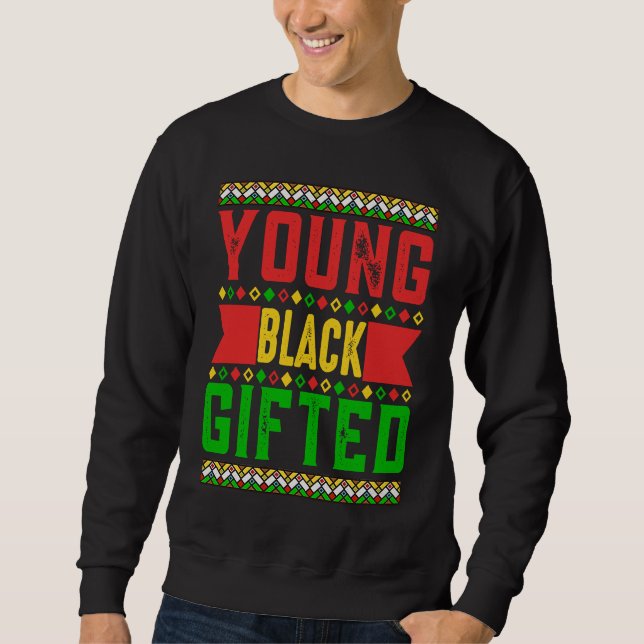 Black History Month Girls Boys Young Black ed Sweatshirt (Vorderseite)