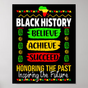 Black History Month Glaube Erreiche Erfolg Männer  Poster