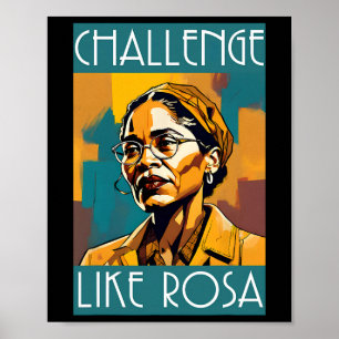Black History Month Herausforderung wie Rosa Afrik Poster