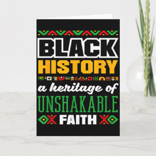 Black History Month Heritage Glaube  Karte