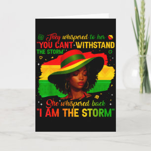 Black History Month I Am The Storm Afro-Afrikaneri Karte