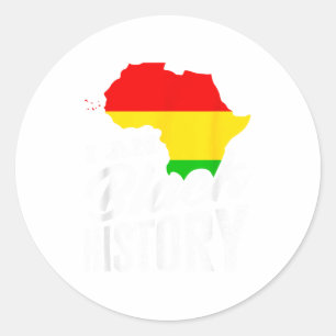 Black History Month Ich bin Black History Afrika H Runder Aufkleber