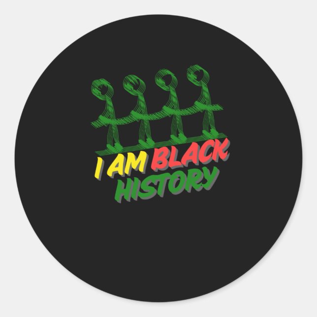 Black History Month Ich bin Black History Sticker (Vorderseite)