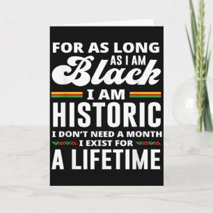 Black History Month Ich bin historisch Karte