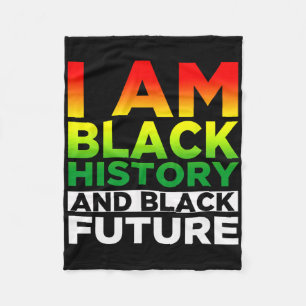 Black History Month - Ich bin schwarz - Schwarz is Fleecedecke