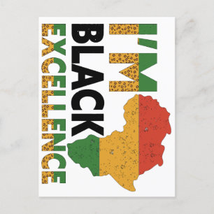 Black History Month I'm Black Excellence Feiertagspostkarte