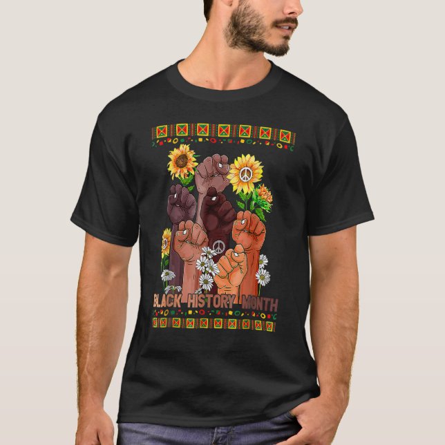 Black History Month Inspiring Black Leaders Power  T-Shirt (Vorderseite)