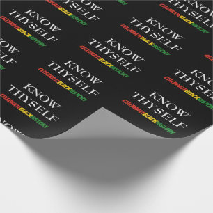 Black History Month KENNEN SICH SELBST BHM Motivie Geschenkpapier