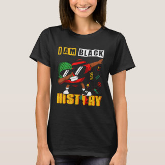 Black History Month Kids Men Women Dabbing Heart A T-Shirt