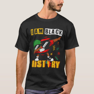 Black History Month Kids Men Women Dabbing Heart A T-Shirt