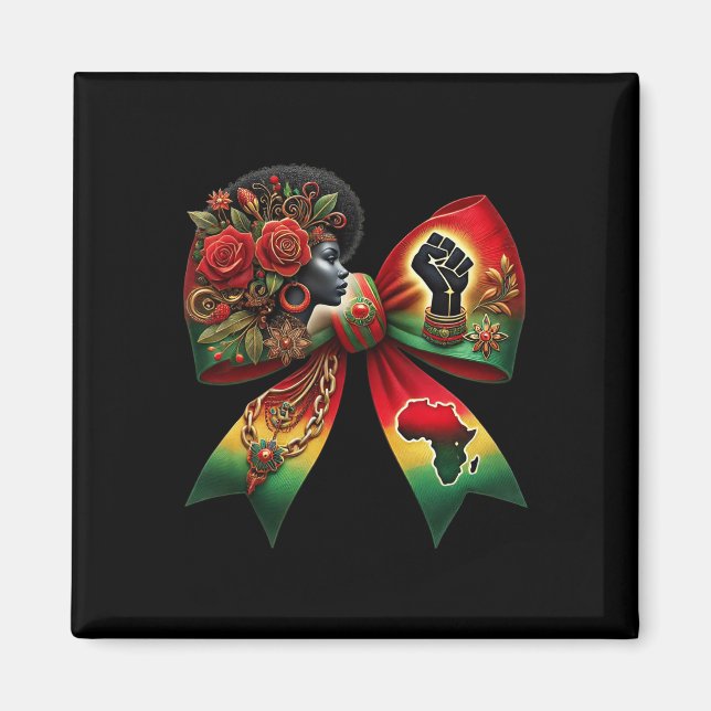 Black History Month Kokette  Magnet (Vorne)
