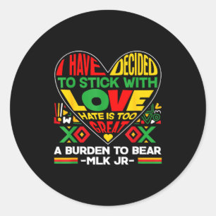 Black History Month Last zu tragen Afrikanische Li Runder Aufkleber