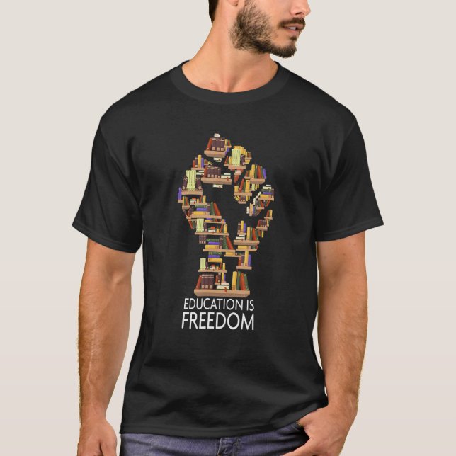 Black History Month Library Book Hand African Amer T-Shirt (Vorderseite)