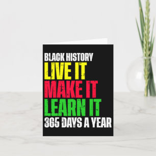 Black History Month Live It Learn it Make it 365 D Karte