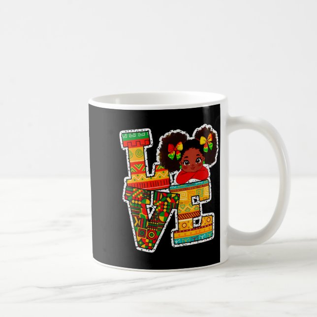 Black History Month Love Afro Toddler Girls Americ Kaffeetasse (Rechts)