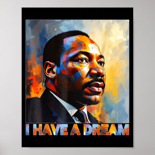 Black History Month Martin Luther King Träumt Poster