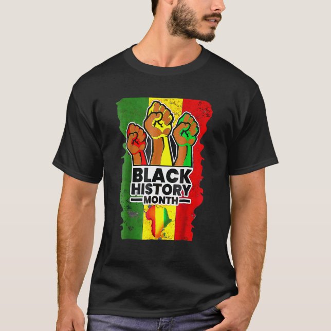 Black History Month Melanin Afro African Pride Men T-Shirt (Vorderseite)