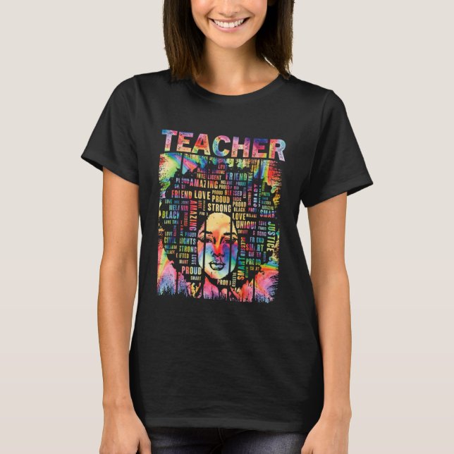 Black History Month Melanin Afro Women Teachers Ti T-Shirt (Vorderseite)