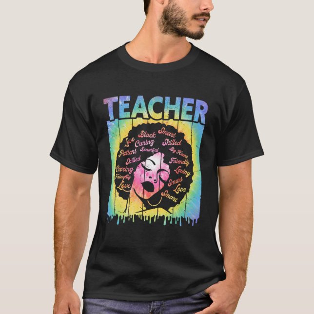 Black History Month Melanin Afro Women Teachers Ti T-Shirt (Vorderseite)
