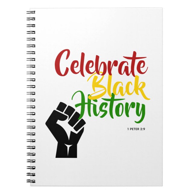 BLACK HISTORY MONTH Motivierend Celebrate BHM Notizblock (Vorderseite)