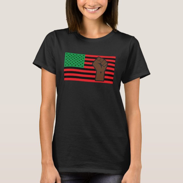 Black History Month Pan African Flag Black African T-Shirt (Vorderseite)