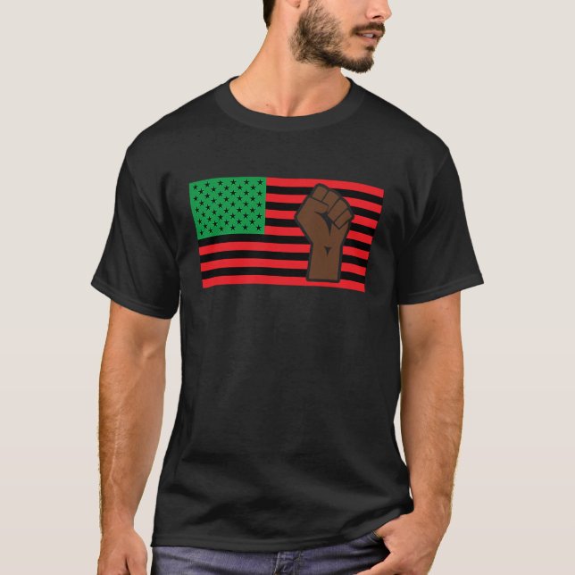 Black History Month Pan African Flag Black African T-Shirt (Vorderseite)