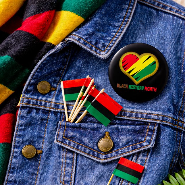 Black History Month Pan-African Pride Button (Von Creator hochgeladen)
