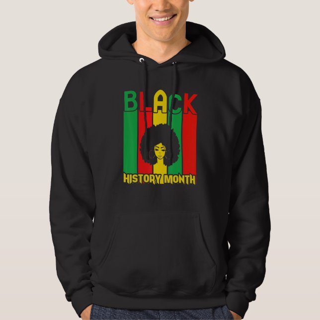Black History Month Pride Distressed Melanin Ameri Hoodie (Vorderseite)