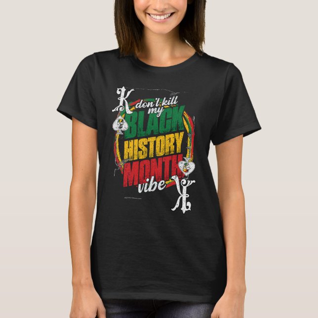 Black History Month Proud Black Poker Player Appar T-Shirt (Vorderseite)