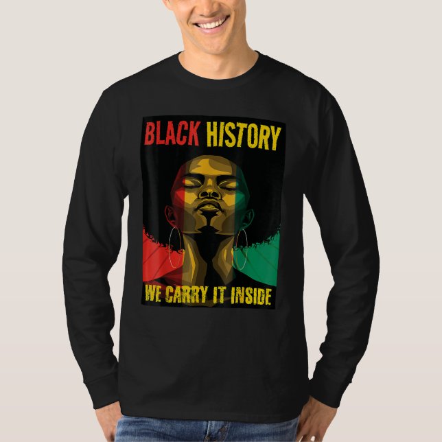 Black History Month Queen Melanin Afro African Pri T-Shirt (Vorderseite)