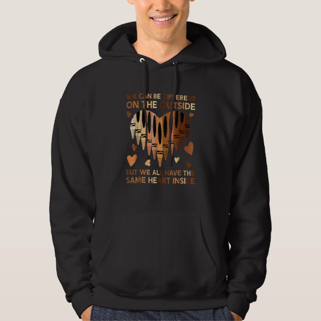 Black History Month Same Heart Inside African Prid Hoodie (Vorderseite)